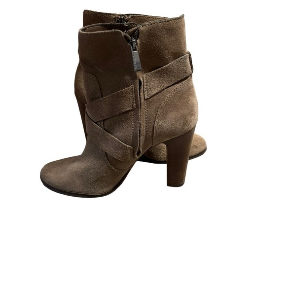 Vince Camuto Womens Beige Suede Connolly Mid-Shaft Boot Belted Chunky Heel  8.5 - Picture 3 of 14
